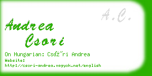 andrea csori business card